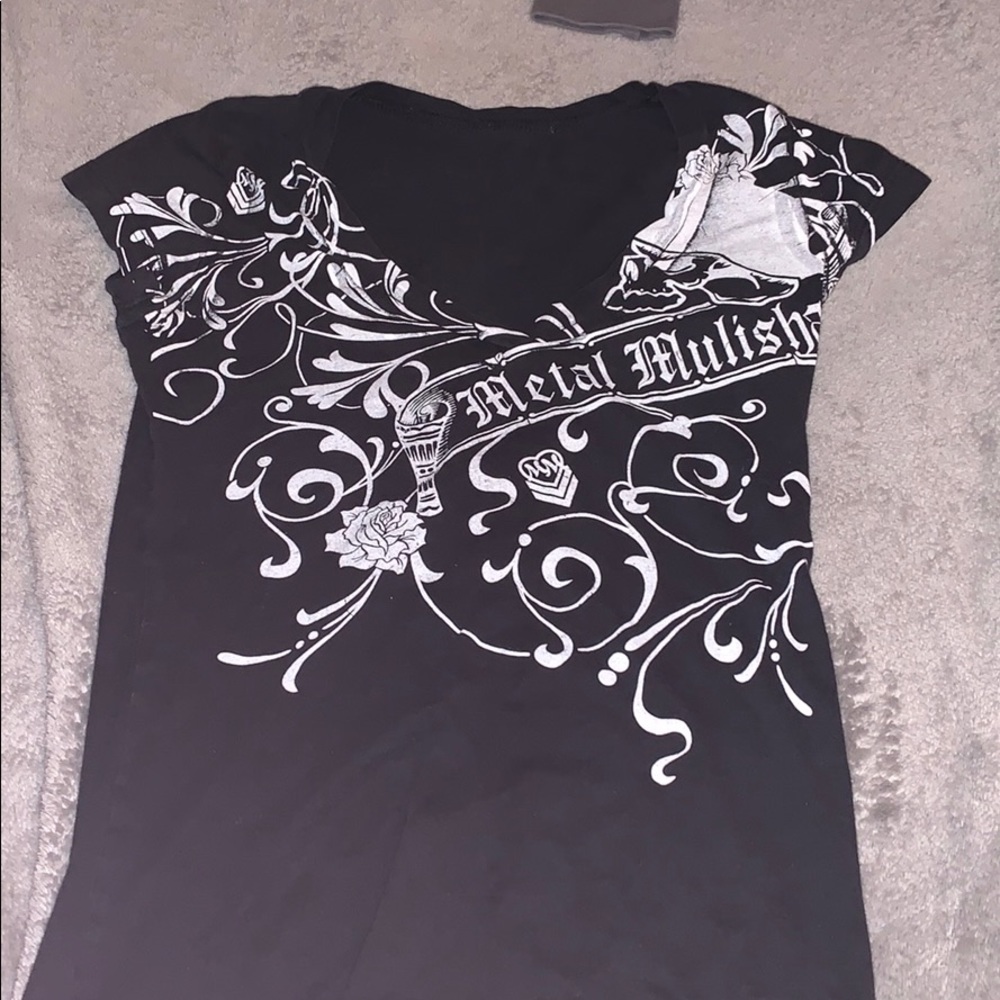 Black metal mulisha shirt extra small